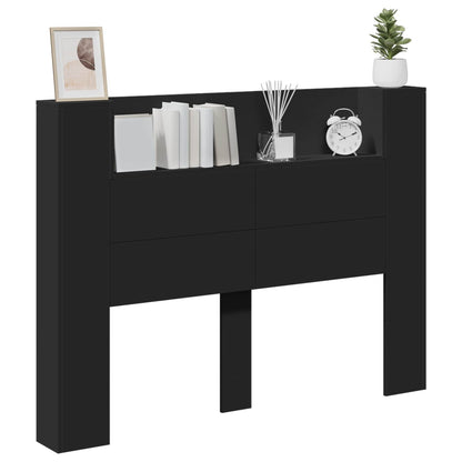 Testiera Nero 140 x 16,5 x 103,5 cm Legno multistrato