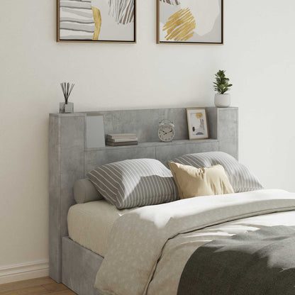 Testiera Grigio cemento 140 x 16,5 x 103,5 cm Legno multistrato