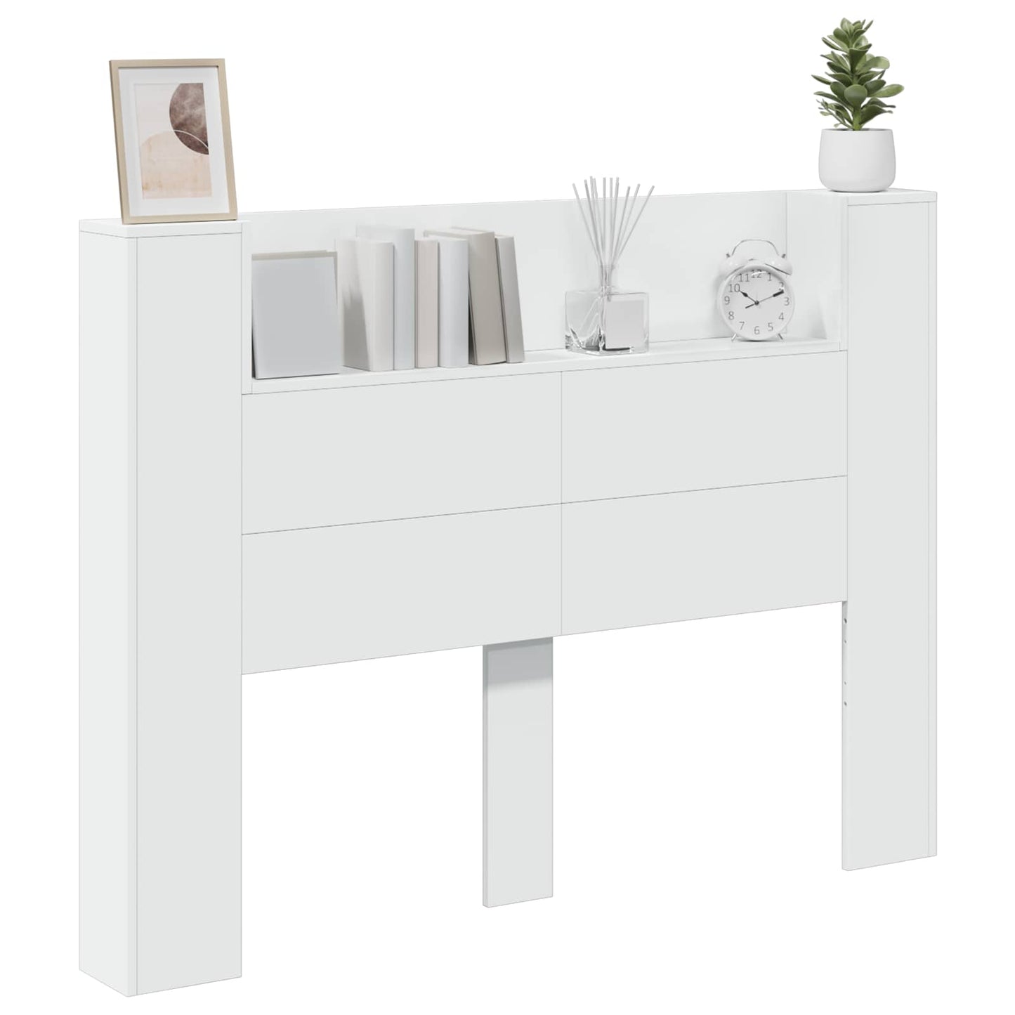 Testiera Bianco 140 x 16,5 x 103,5 cm Legno multistrato