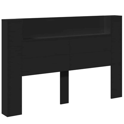 Testiera Nero 160 x 16,5 x 103,5 cm Legno multistrato