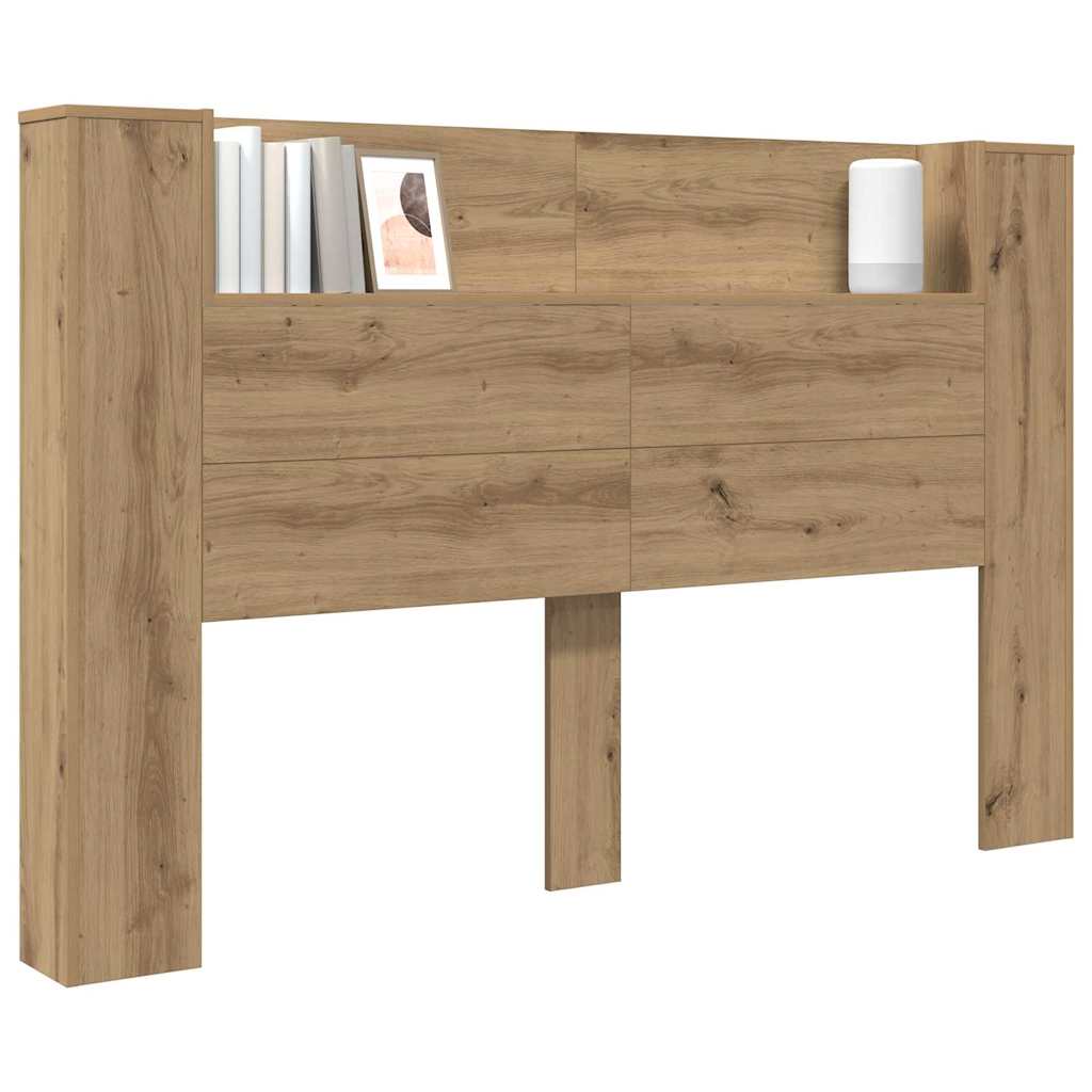 Testiera con lo scaffale Rovere artigianale 160 x 17 x 104,5 cm