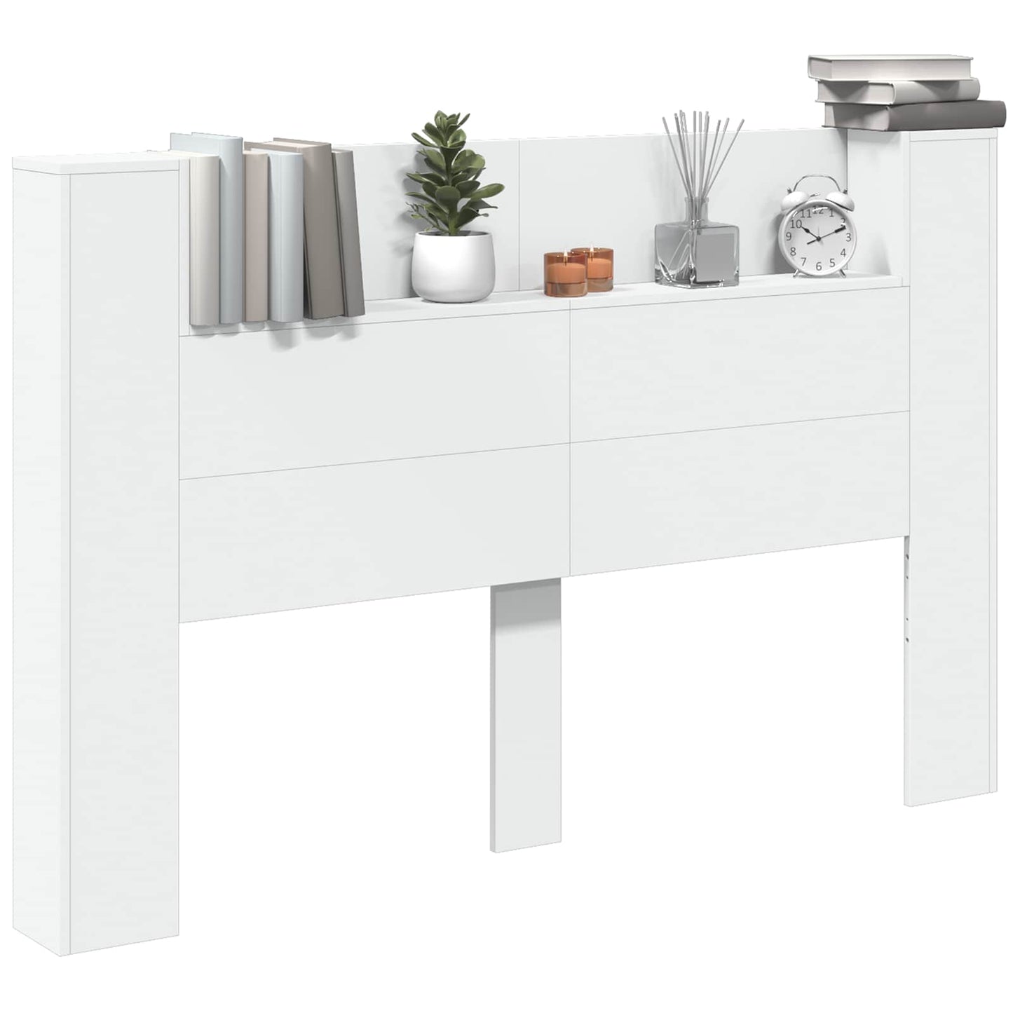 Testiera Bianco 160 x 16,5 x 103,5 cm Legno multistrato