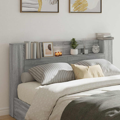 Testiera Grigio Sonoma 180 x 16,5 x 103,5 cm Legno multistrato