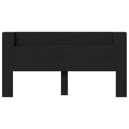 Testiera Nero 200 x 16,5 x 103,5 cm Legno multistrato