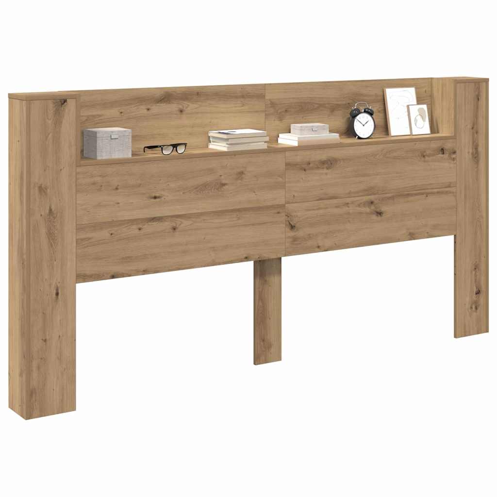 Testiera con lo scaffale Rovere artigianale 200 x 15 x 103,5 cm