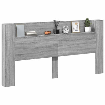 Testiera Grigio Sonoma 200 x 16,5 x 103,5 cm Legno multistrato