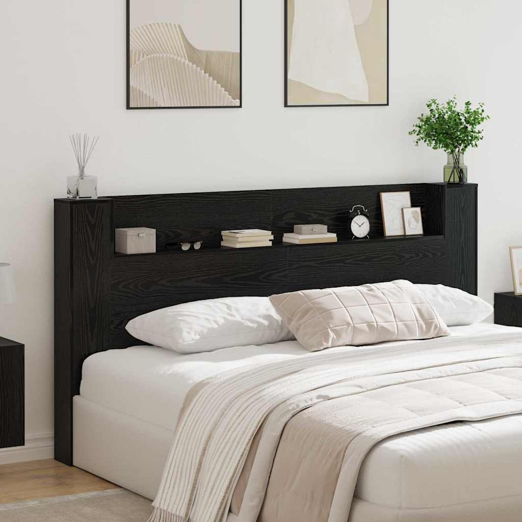 Testiera Rovere Nero 200 x 15 x 103,5 cm Legno multistrato