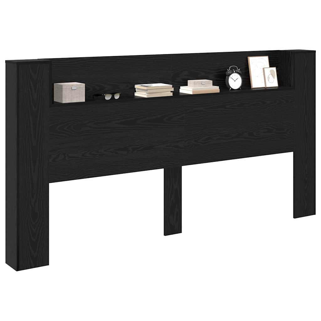 Testiera Rovere Nero 200 x 15 x 103,5 cm Legno multistrato