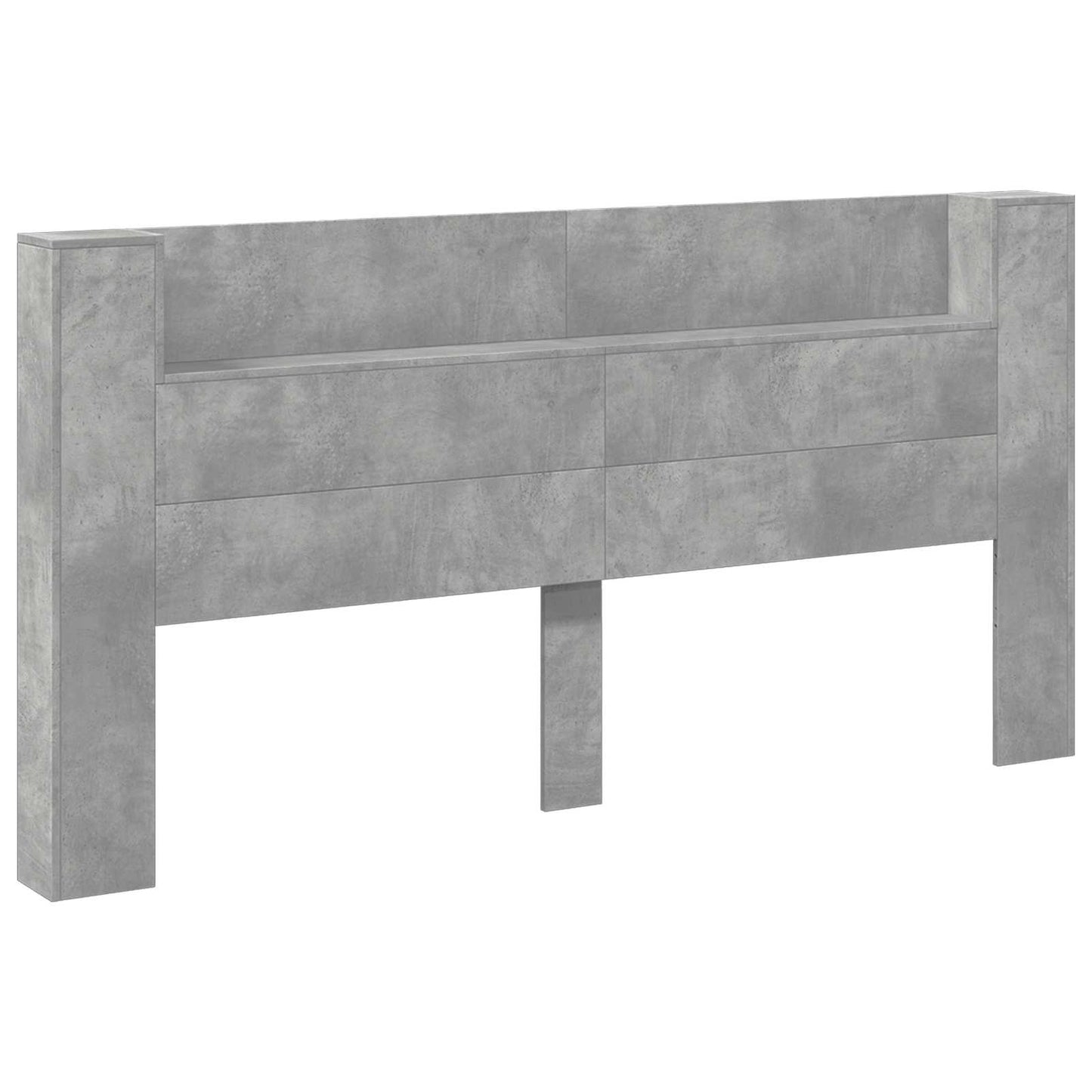 Testiera Grigio cemento 200 x 16,5 x 103,5 cm Legno multistrato