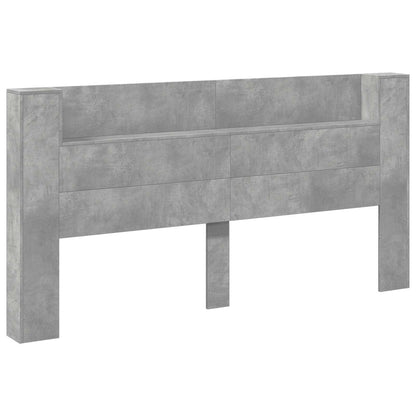Testiera Grigio cemento 200 x 16,5 x 103,5 cm Legno multistrato