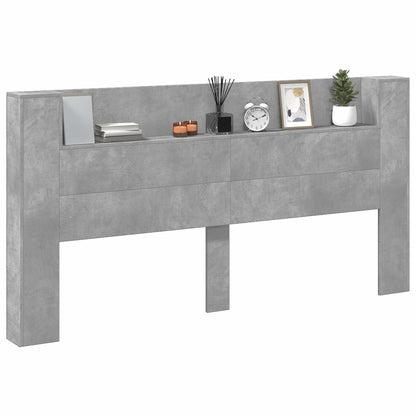 Testiera Grigio cemento 200 x 16,5 x 103,5 cm Legno multistrato