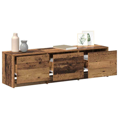 Mobile TV con LED con cassetto Legno vecchio 140 x 34 x 40 cm