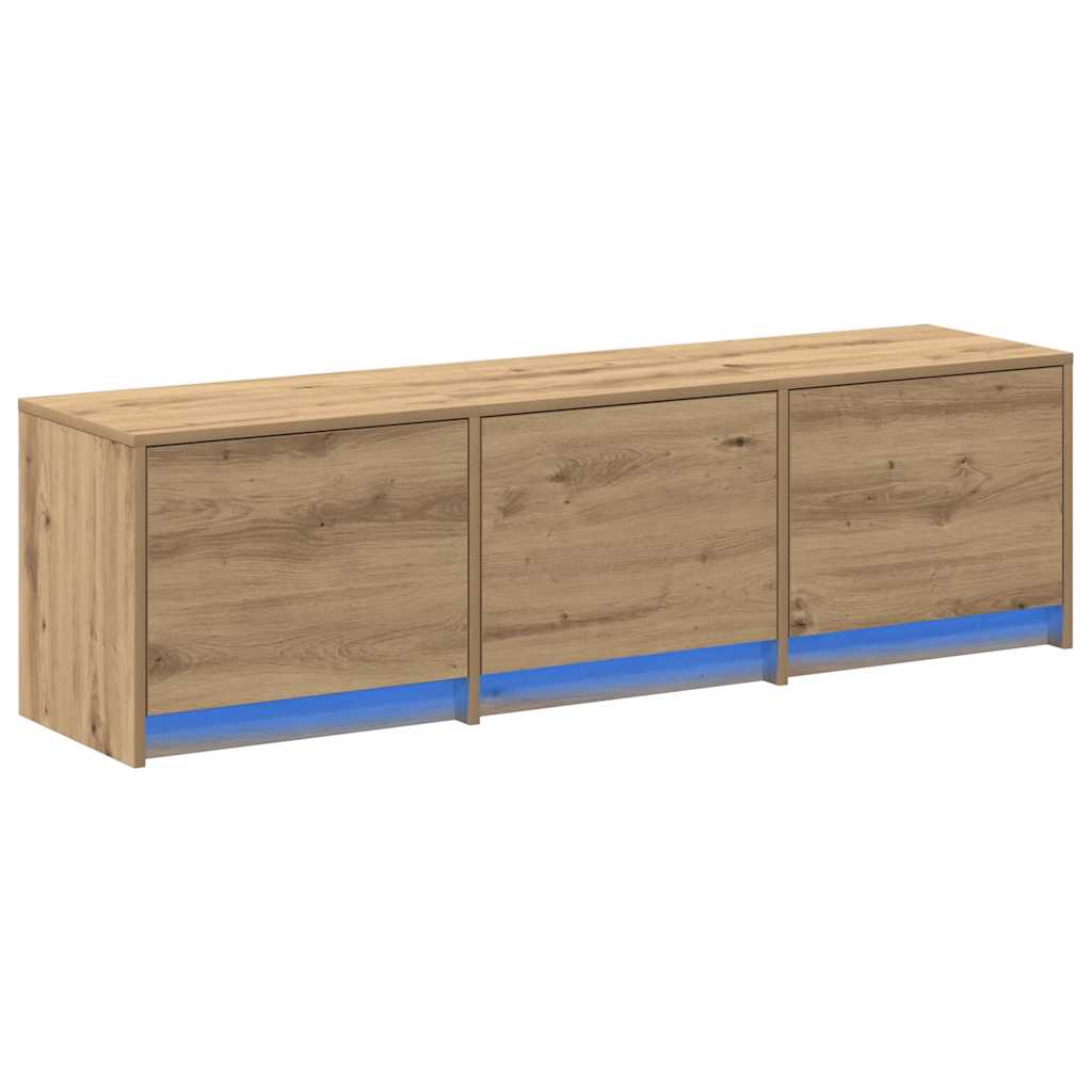 Mobile TV con LED Rovere Artigianale 140 x 34 x 40 cm
