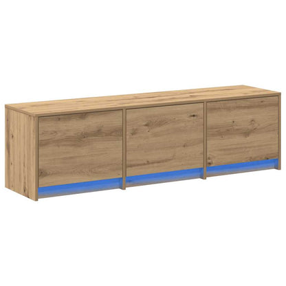 Mobile TV con LED Rovere Artigianale 140 x 34 x 40 cm