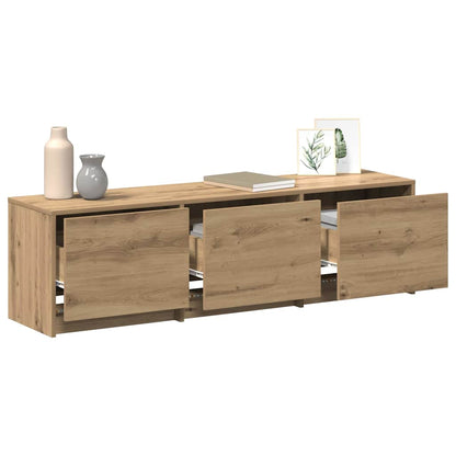 Mobile TV con LED Rovere Artigianale 140 x 34 x 40 cm