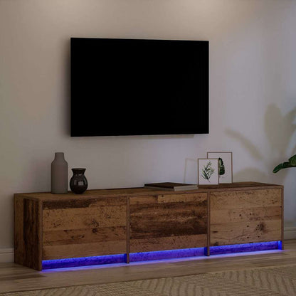 Mobile TV con LED con cassetto Legno vecchio 165 x 34 x 40 cm