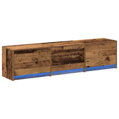 Mobile TV con LED con cassetto Legno vecchio 165 x 34 x 40 cm