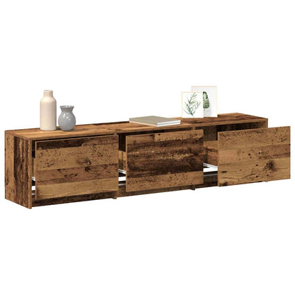 Mobile TV con LED con cassetto Legno vecchio 165 x 34 x 40 cm