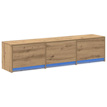 Mobile TV con LED Rovere Artigianale 165 x 34 x 40 cm
