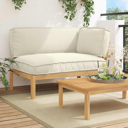 Set di divani Crema 133 x 92 x 69 cm Legno di Acacia Massello