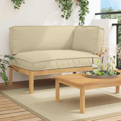 Set di divani Beige 133 x 92 x 69 cm Legno di Acacia Massello