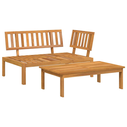 Set di divani con cuscino 2 pcs Talpa Legno di Acacia Massello