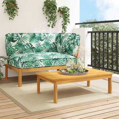 Set di divani 2 pcs Motivo Foglia Legno di Acacia Massello