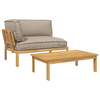 Set di divani con cuscino 2 pcs Talpa Legno di Acacia Massello