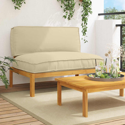 Set di divani Beige 120 x 92 x 69 cm Legno di Acacia Massello
