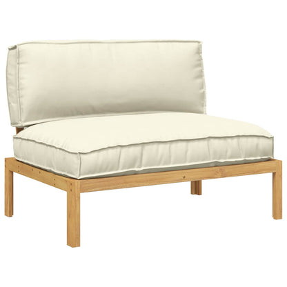 Set di divani Crema 120 x 92 x 69 cm Legno di Acacia Massello
