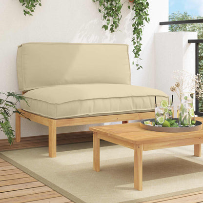 Set di divani Beige 120 x 92 x 69 cm Legno di Acacia Massello