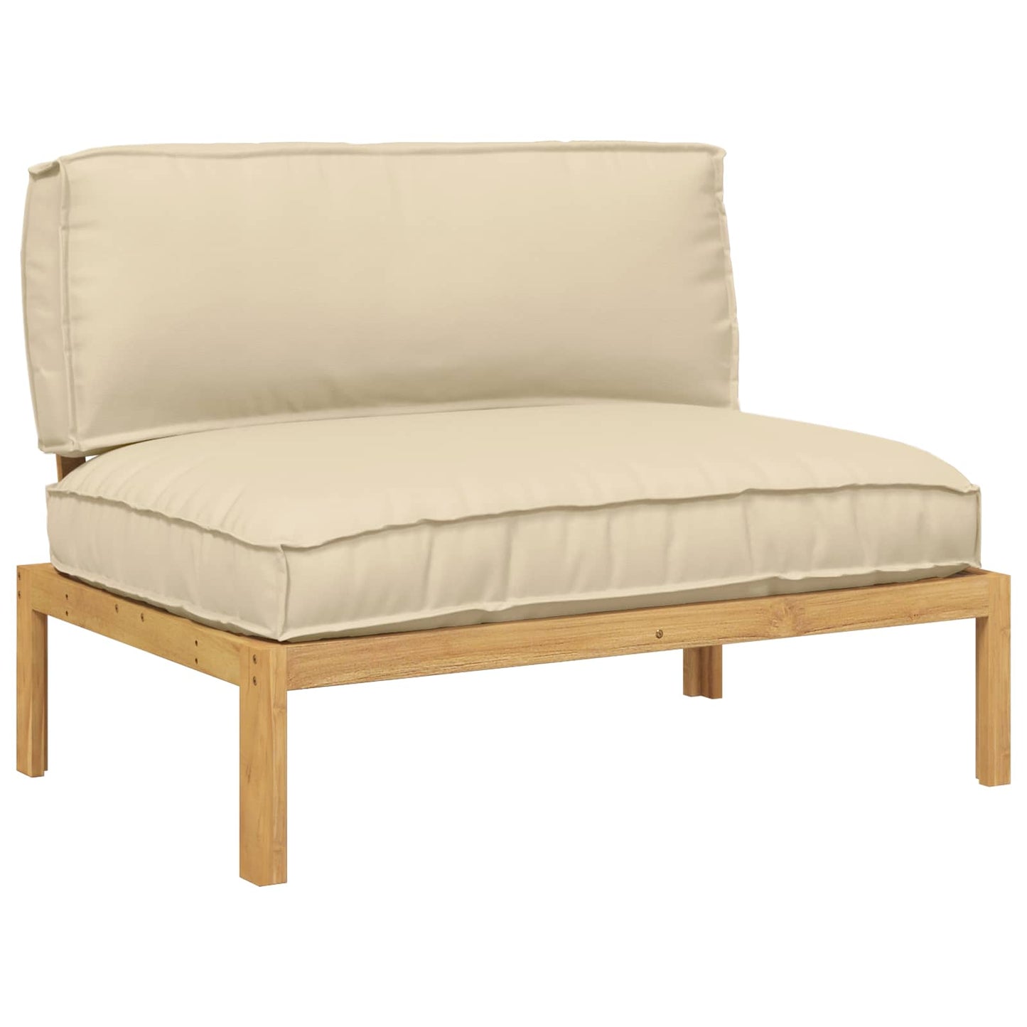 Set di divani Beige 120 x 92 x 69 cm Legno di Acacia Massello