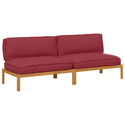 Set di divani con cuscino Rosso Vino 240 x 92 x 69 cm
