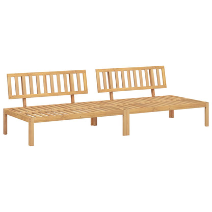 Set di divani Beige 240 x 92 x 69 cm Legno di Acacia Massello