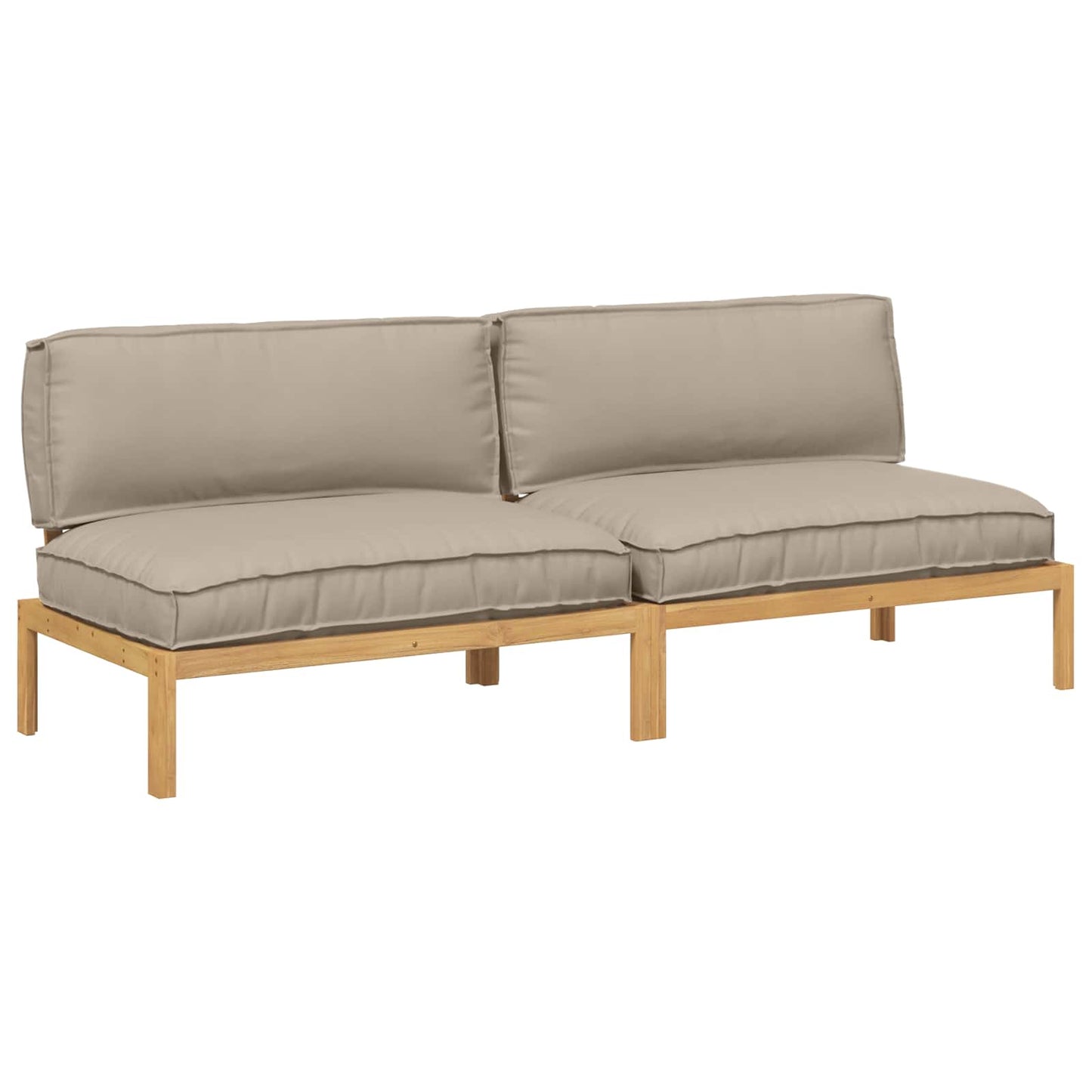 Set di divani con cuscino 2 pcs Talpa Legno di Acacia Massello