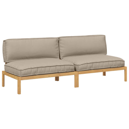 Set di divani con cuscino 2 pcs Talpa Legno di Acacia Massello