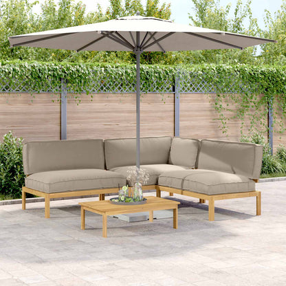 Set di divani con cuscino 4 pcs Talpa Legno di Acacia Massello