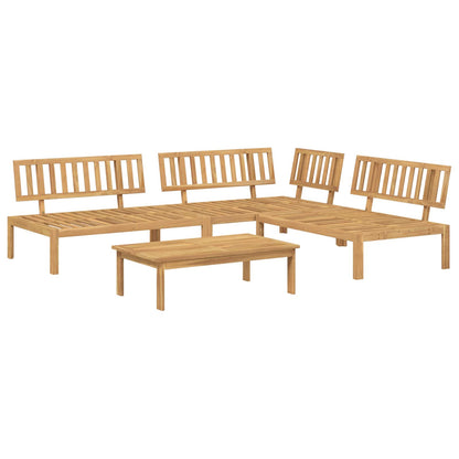 Set di divani con cuscino 4 pcs Talpa Legno di Acacia Massello