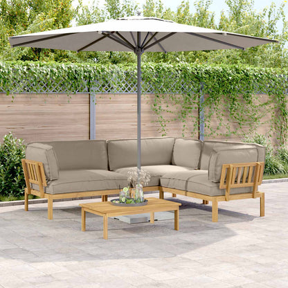 Set di divani con cuscino 4 pcs Talpa Legno di Acacia Massello