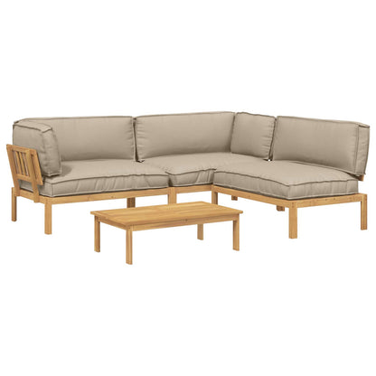 Set di divani con cuscino 4 pcs Talpa Legno di Acacia Massello