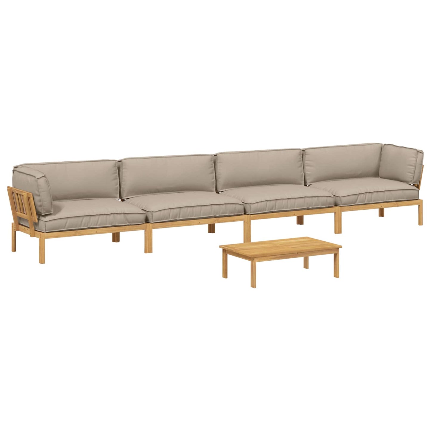 Set di divani con cuscino 5 pcs Talpa Legno di Acacia Massello
