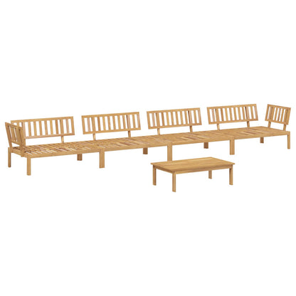 Set di divani con cuscino 5 pcs Talpa Legno di Acacia Massello