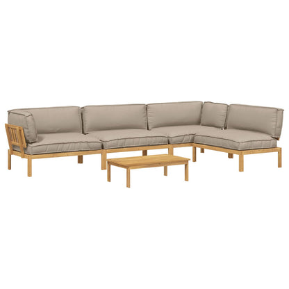 Set di divani con cuscino 5 pcs Talpa Legno di Acacia Massello