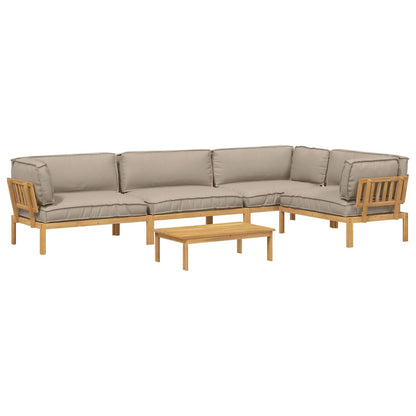 Set di divani con cuscino 5 pcs Talpa Legno di Acacia Massello