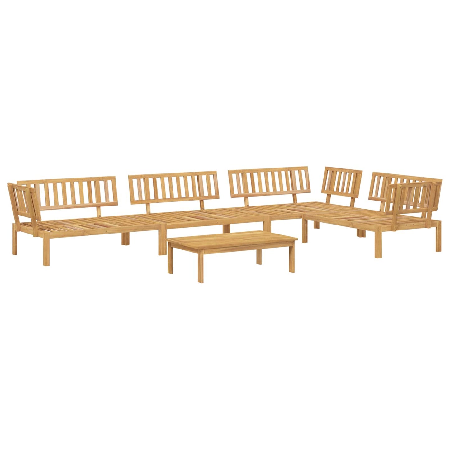 Set di divani con cuscino 5 pcs Talpa Legno di Acacia Massello