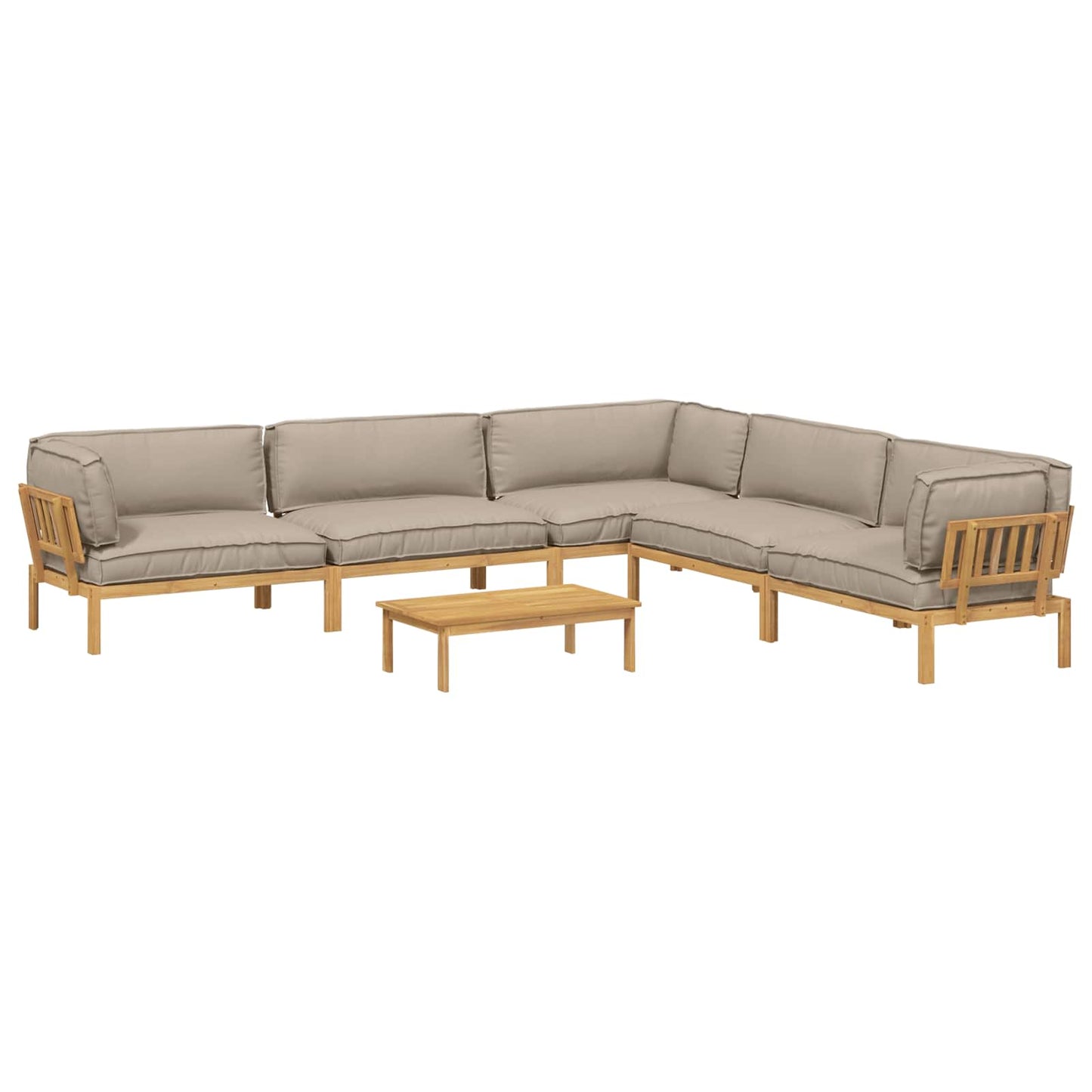 Set di divani con cuscino 6 pcs Talpa Legno di Acacia Massello