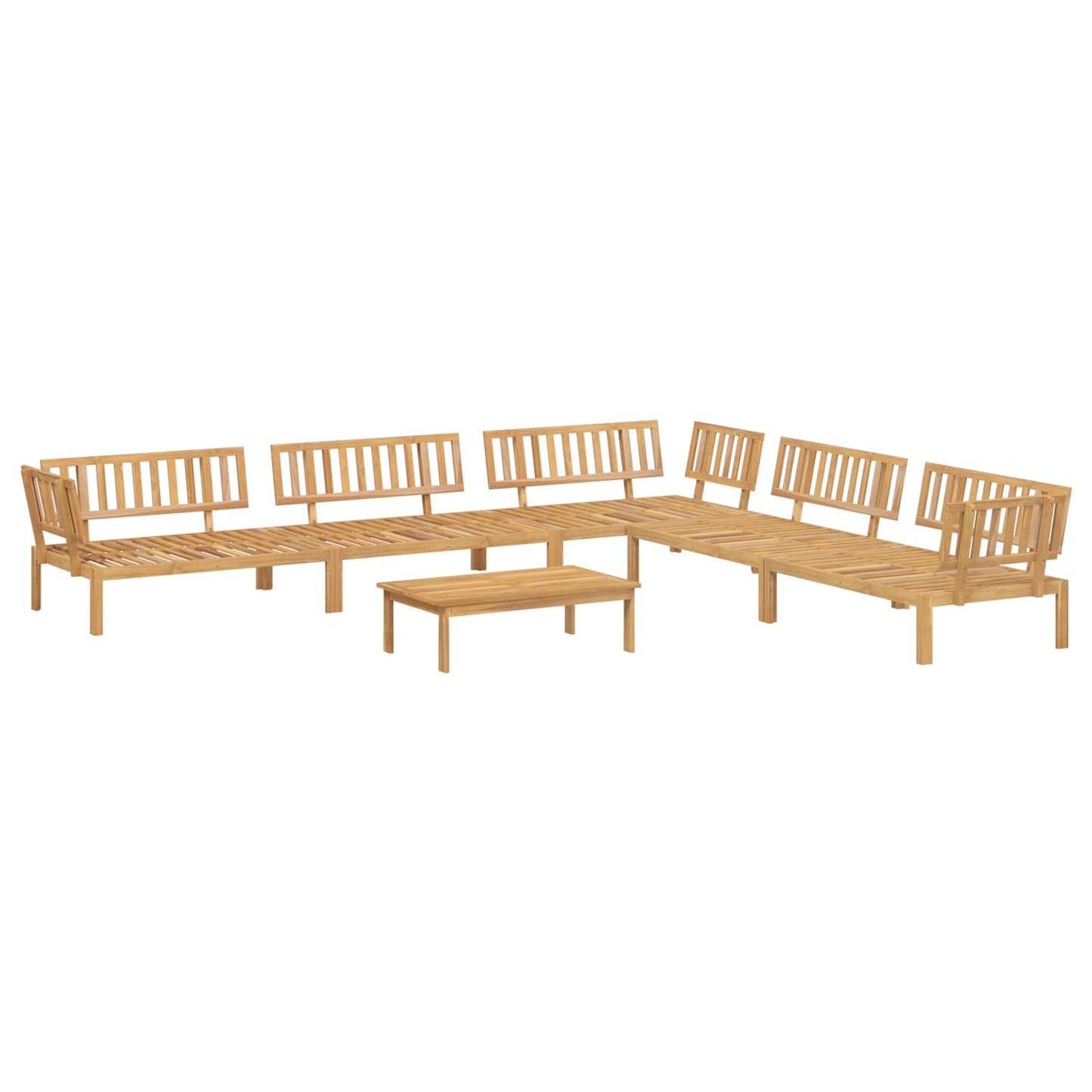 Set di divani con cuscino 6 pcs Talpa Legno di Acacia Massello