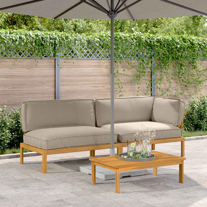 Set di divani con cuscino 3 pcs Talpa Legno di Acacia Massello