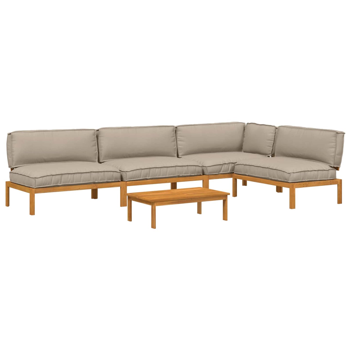 Set di divani con cuscino 5 pcs Talpa Legno di Acacia Massello