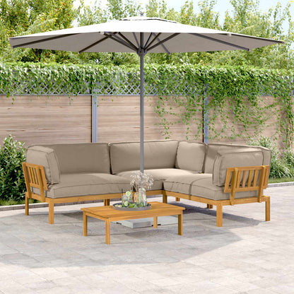 Set di divani con cuscino 4 pcs Talpa Legno di Acacia Massello